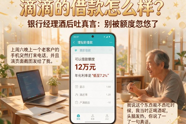 滴滴的借款怎么样？银行经理酒后吐真言：别被额度忽悠了
