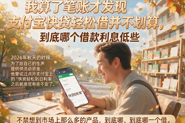 我算了笔账才发现支付宝快贷轻松借并不划算，到底哪个借款利息低些