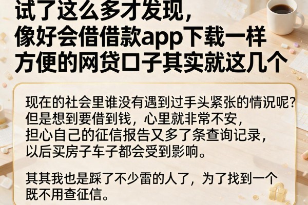 试了这么多才发现，像好会借借款app下载一样方便的网贷口子其实就这几个