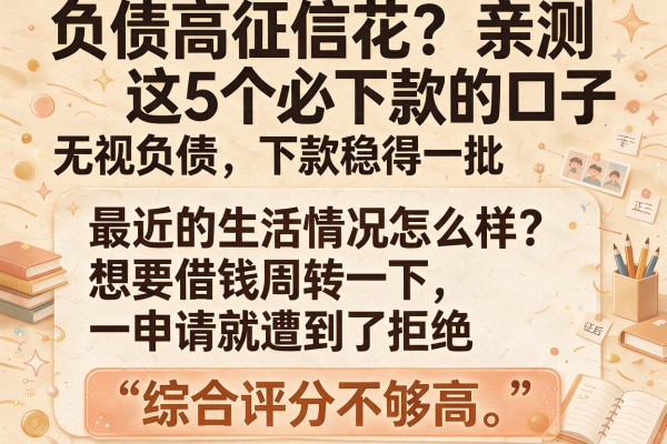 负债高征信花？亲测这5个必下款的口子无视负债，下款稳得一批