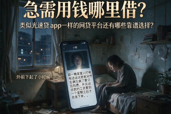 急需用钱哪里借？类似光速贷‌app一样的网贷平台还有哪些靠谱选择？