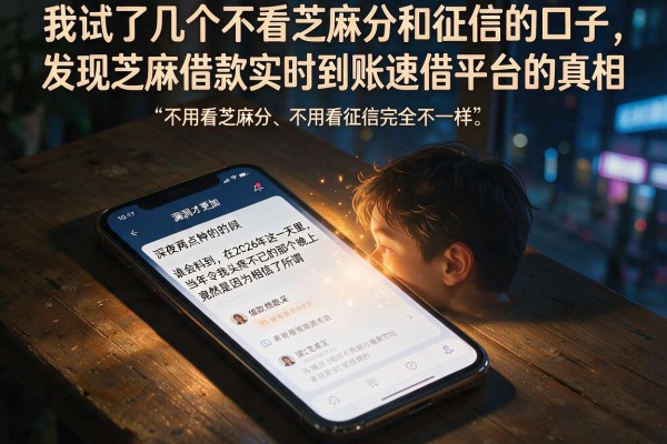 我试了几个不看芝麻分和征信的口子，发现芝麻借款实时到账速借平台的真相和我想的完全不一样