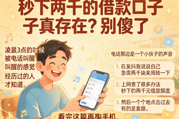 秒下两千的借款口子真存在？别傻了，看完这篇再掏手机