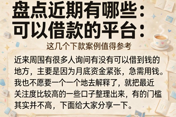 盘点近期有哪些可以借款的平台,这几个下款案例值得参考