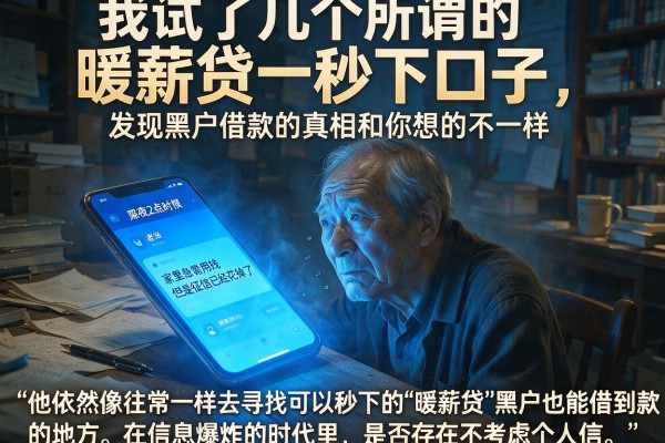我试了几个所谓的暖薪贷秒下口子，发现黑户借款的真相和你想的不一样