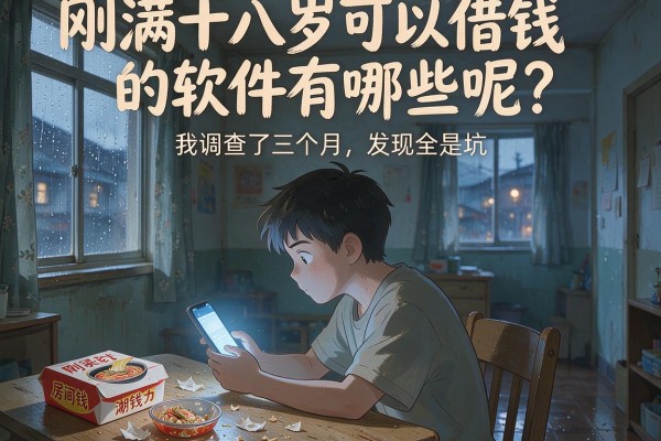 刚满十八岁可以借钱的软件有哪些呢？我调查了三个月，发现全是坑