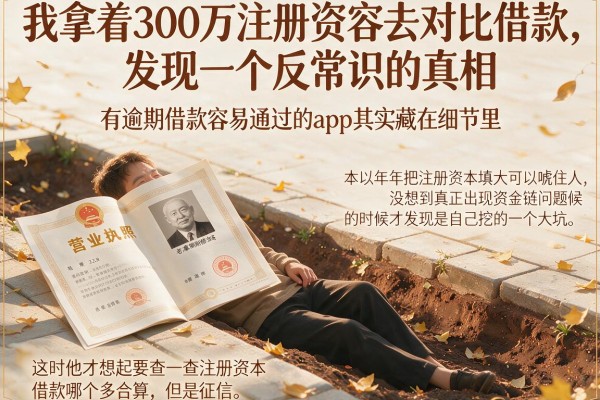 我拿着300万注册资本去对比借款，发现一个反常识的真相，有逾期借款容易通过的app其实藏在细节里