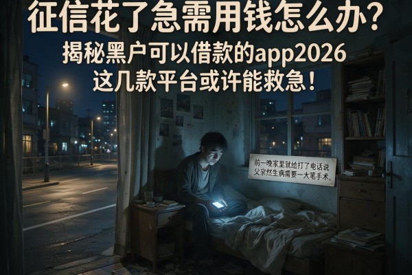 征信花了急需用钱怎么办？揭秘黑户可以借款的app2026，这几款平台或许能救急！