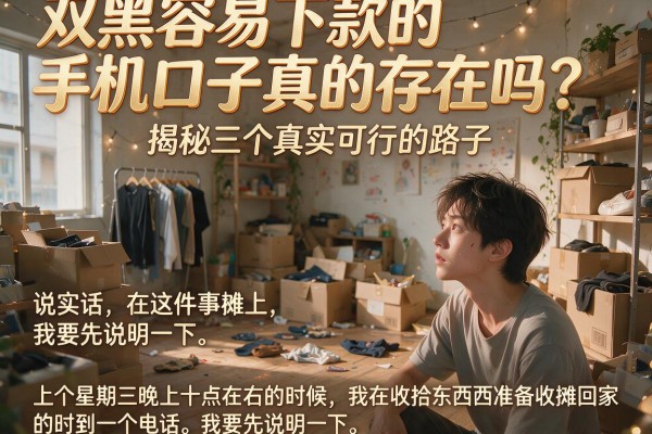 双黑容易下款的手机口子真的存在吗？揭秘三个真实可行的路子