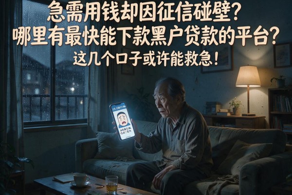 急需用钱却因征信碰壁?哪里有最快能下款黑户贷款的平台?这几个口子或许能救急!