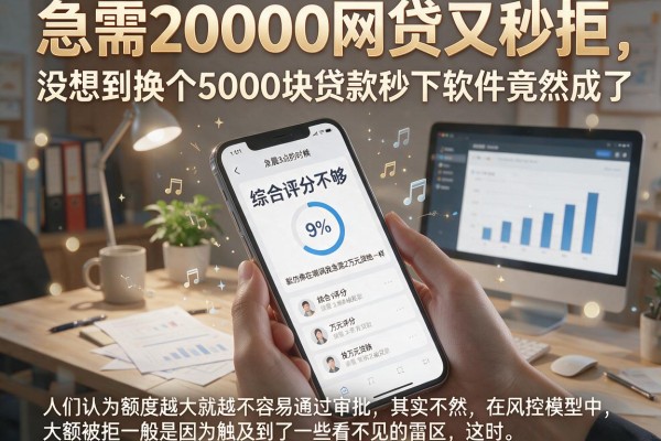 急需20000网贷又秒拒，没想到换个5000块贷款秒下软件竟然成了