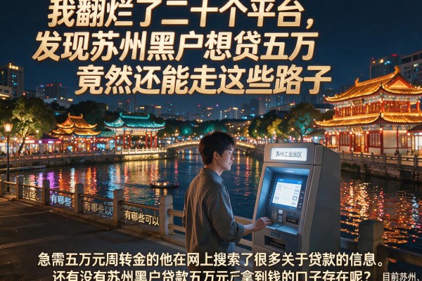 我翻烂了二十个平台，发现苏州黑户想贷五万竟然还能走这些路子