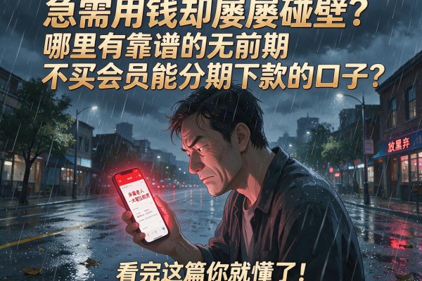 急需用钱却屡屡碰壁？哪里有靠谱的无前期不买会员能分期下款的口子？看完这篇你就懂了！