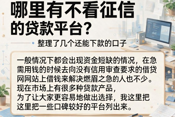 哪里有不看征信的贷款平台?整理了几个还能下款的口子