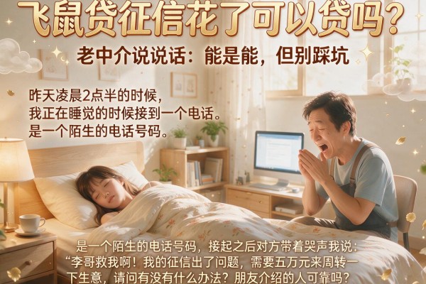 飞鼠贷征信花了可以贷吗？老中介说实话：能是能，但别踩坑