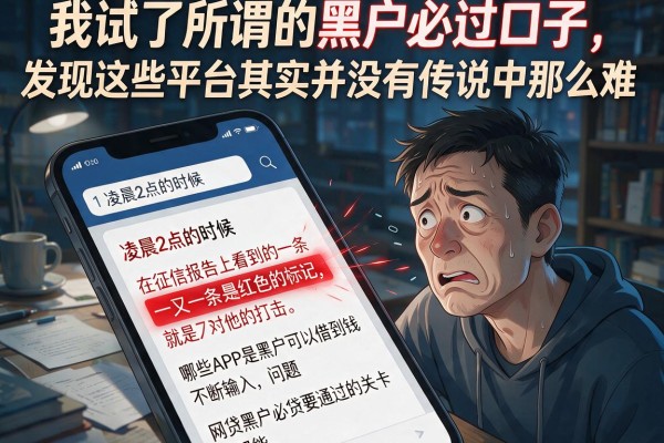 我试了所谓的黑户必过口子，发现这些平台其实并没有传说中那么难