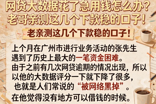 网贷大数据花了急用钱怎么办？老哥亲测这几个下款稳的口子！