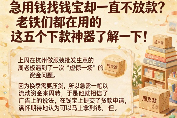 急用钱找钱宝却一直不放款？老铁们都在用的这五个下款神器了解一下！