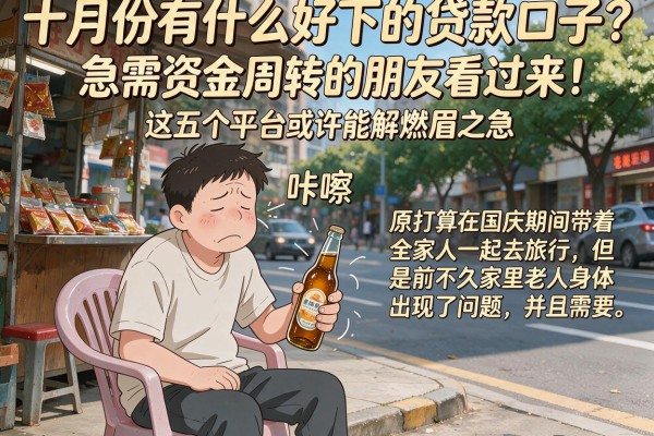 十月份有什么好下的贷款口子？急需资金周转的朋友看过来，这五个平台或许能解燃眉之急