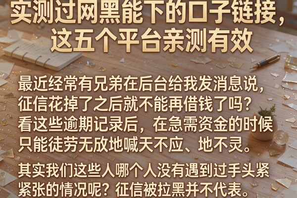 实测过网黑能下的口子链接，这五个平台亲测有效