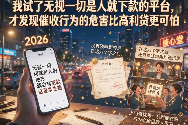 我试了无视一切是人就下款的平台，才发现催收行为的危害比高利贷更可怕