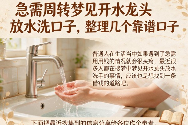 急需周转梦见开水龙头放水洗口子，整理几个靠谱口子