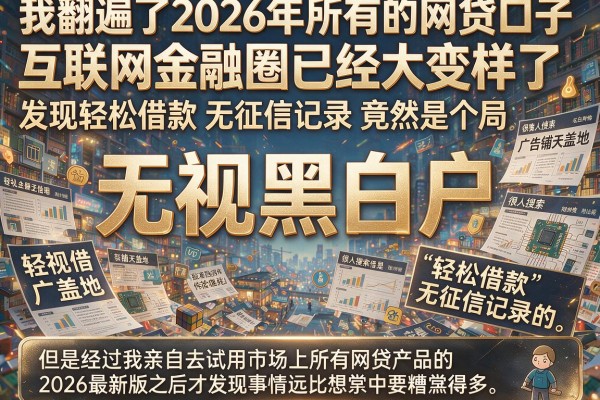 我翻遍了2026年所有的网贷口子，发现轻松借款无征信记录竟然是个局