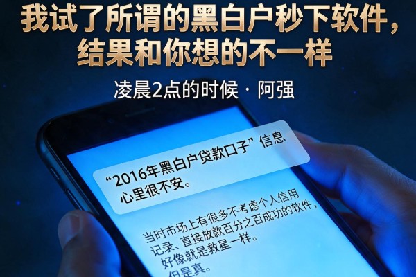 我试了所谓的黑白户秒下软件，结果和你想的不一样