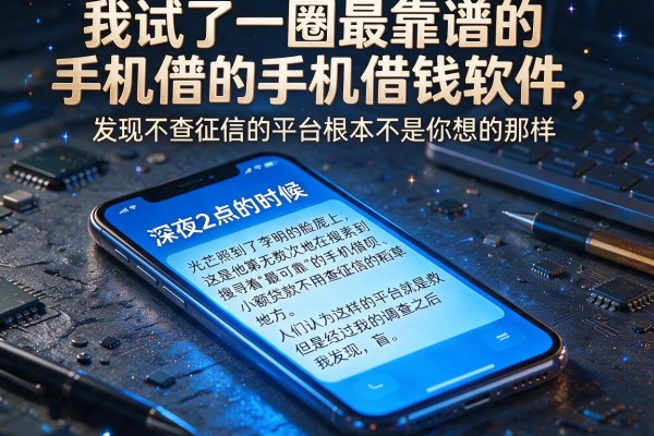 我试了一圈最靠谱的手机借钱软件，发现不查征信的平台根本不是你想的那样