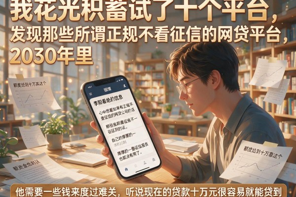 我花光积蓄试了十个平台，发现那些所谓正规不看征信的网贷平台，额度给到十万其实全靠这个
