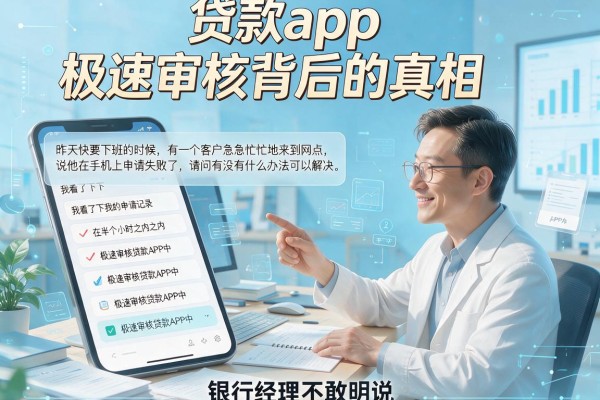 贷款app 极速审核背后的真相，银行经理不敢明说