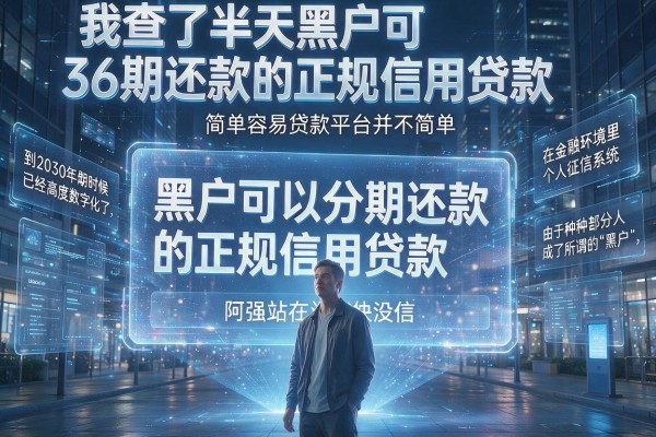 我查了半天黑户可36期还款的正规信用贷款,发现简单容易贷款平台并不简单
