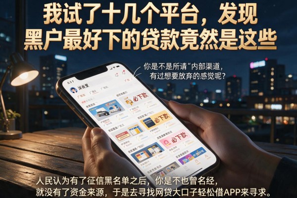 我试了十几个平台，发现黑户最好下的贷款竟然是这些