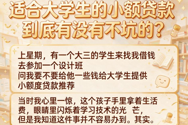 适合大学生的小额贷款,到底有没有不坑的?