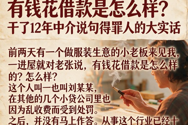 有钱花借款是怎么样？干了12年中介说句得罪人的大实话