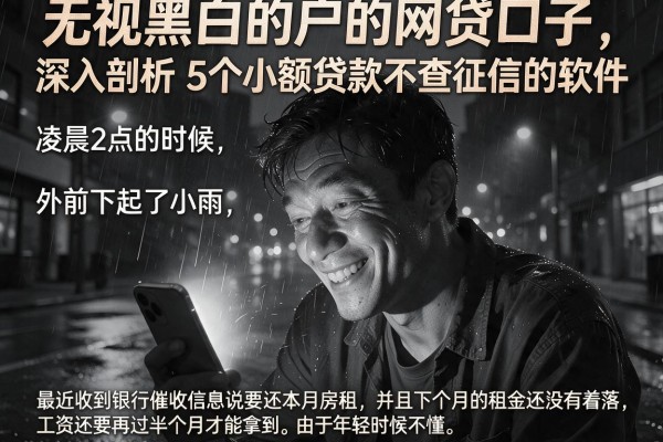 无视黑白的户的网贷口子，深入剖析5个小额贷款不查征信的软件