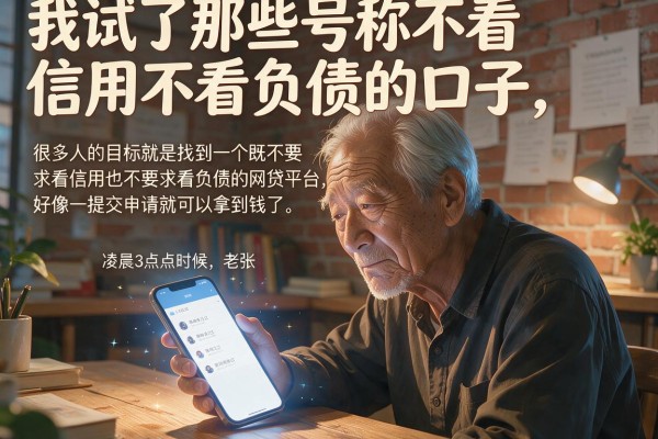 我试了那些号称不看信用不看负债的口子，结果有点意外