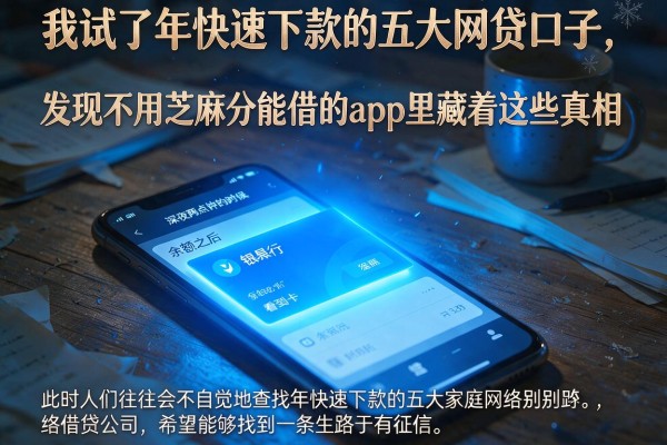 我试了年快速下款的五大网贷口子，发现不用芝麻分能借的app里藏着这些真相