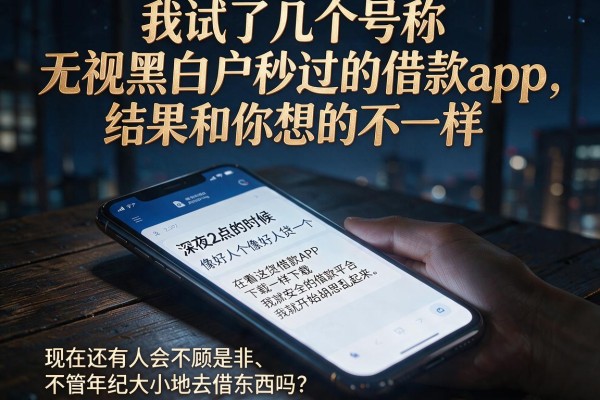 我试了几个号称无视黑白户秒过的借款app，结果和你想的不一样