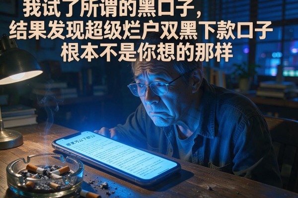 我试了所谓的黑口子，结果发现超级烂户双黑下款口子根本不是你想的那样