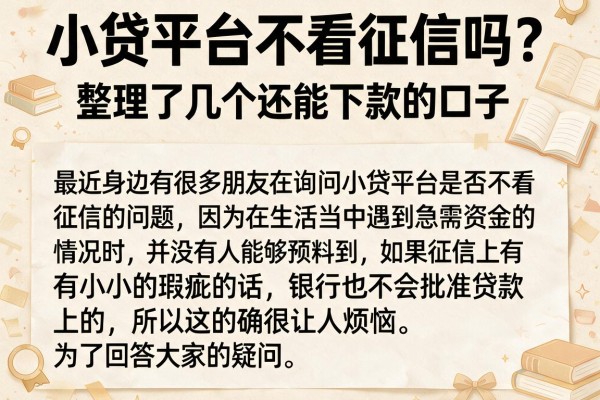 小贷平台不看征信吗？整理了几个还能下款的口子
