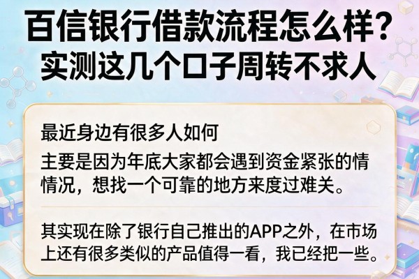 百信银行借款流程怎么样？实测这几个口子周转不求人