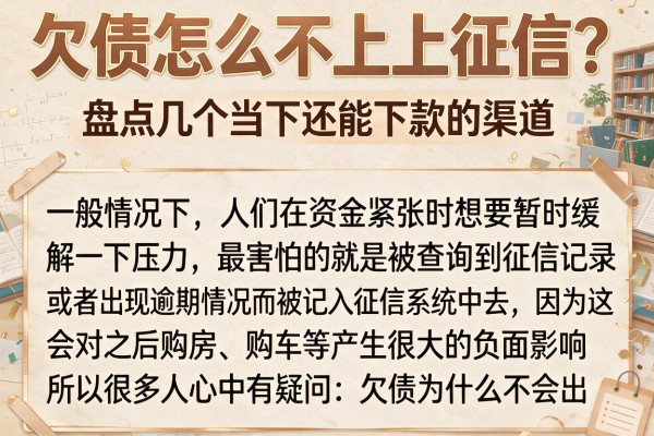 欠债怎么不上征信？盘点几个当下还能下款的渠道
