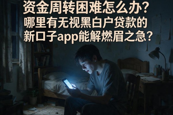 资金周转困难怎么办？哪里有无视黑白户贷款的新口子app能解燃眉之急？