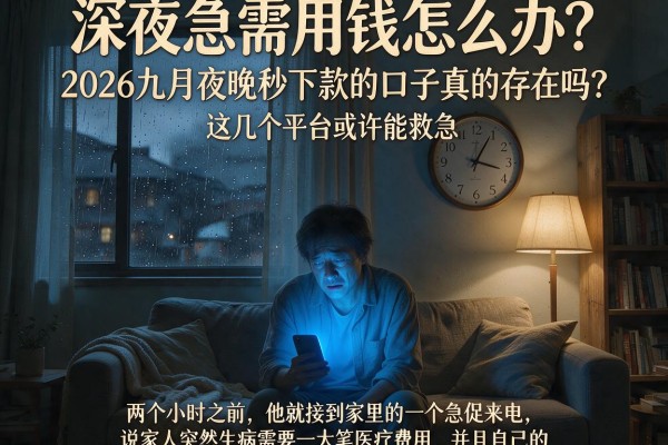 深夜急需用钱怎么办？2026九月夜晚秒下款的口子真的存在吗？这几个平台或许能救急