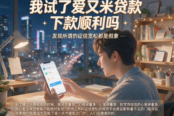 我试了爱又米贷款下款顺利吗，发现所谓的征信宽松都是假象
