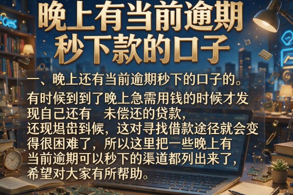 晚上有当前逾期秒下款的口子，整理了几个实测能过的