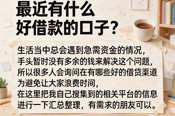 最近有什么好借款的口子？整理几个反馈不错的平台