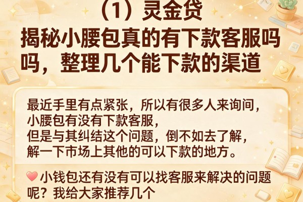 揭秘小腰包真的有下款客服吗，整理几个能下款的渠道