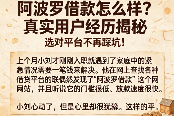 阿波罗借款怎么样？真实用户经历揭秘，选对平台不再踩坑！